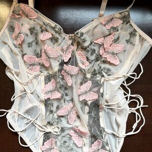 NWOT Butterfly Lingerie Bodysuit